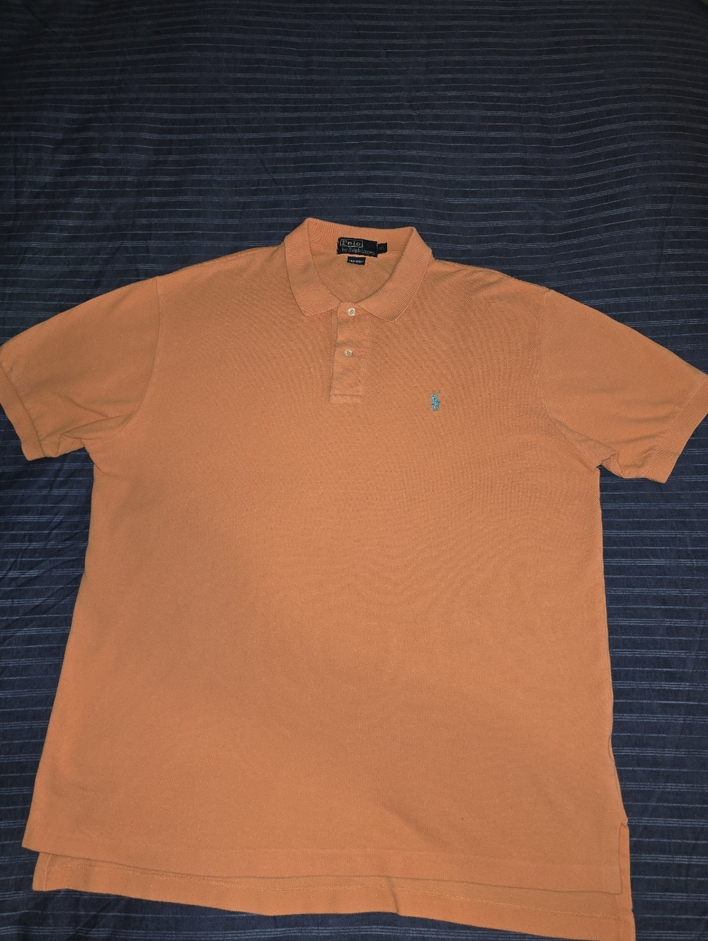 XL - Ralph Lauren Orange Short-Sleeve Polo with Light Blue Pony (Pristine)